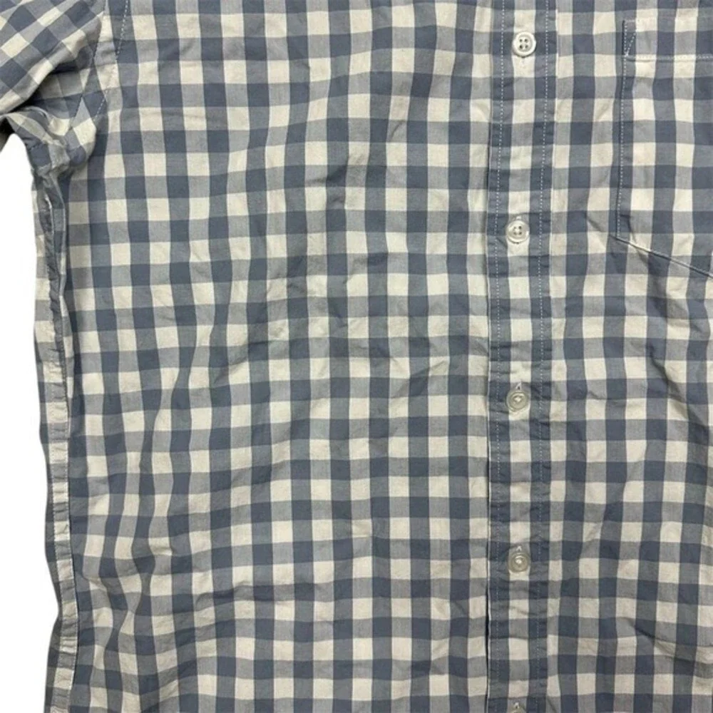 J.‎ Crew Mercantile Men's Slim Flex Casual Plaid Shirt Blue Medium Long Sleeve